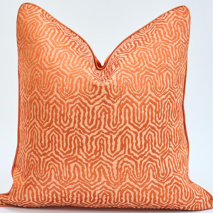Orange Patterned Throw Pillow