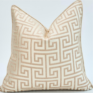 Square Maze Patterned Pillow