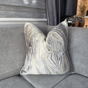 Silver and Gold Mix Throw Pillow