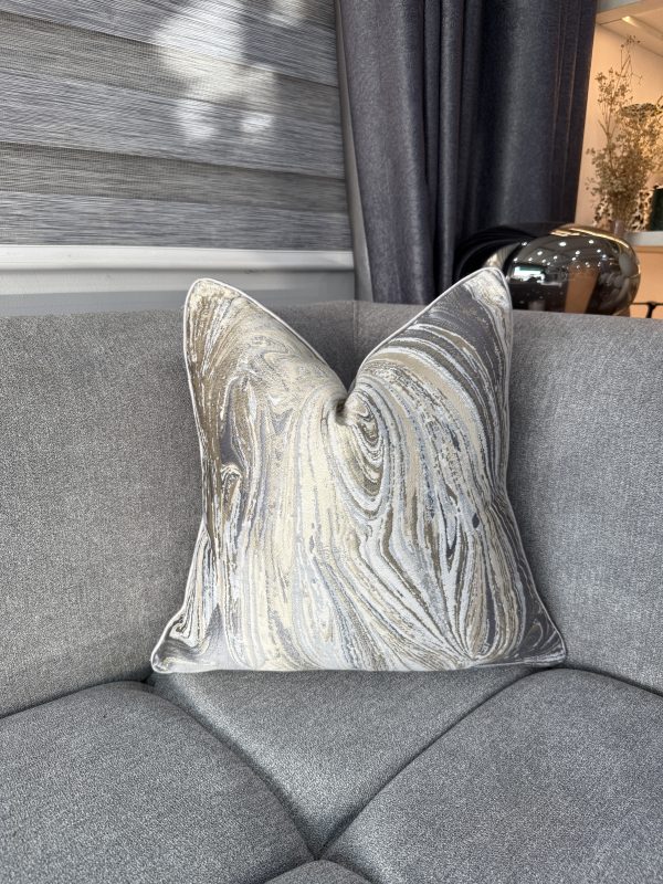 Silver and Gold Mix Throw Pillow