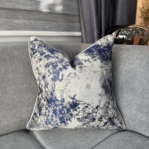 Blue Spotted Throw Pillow