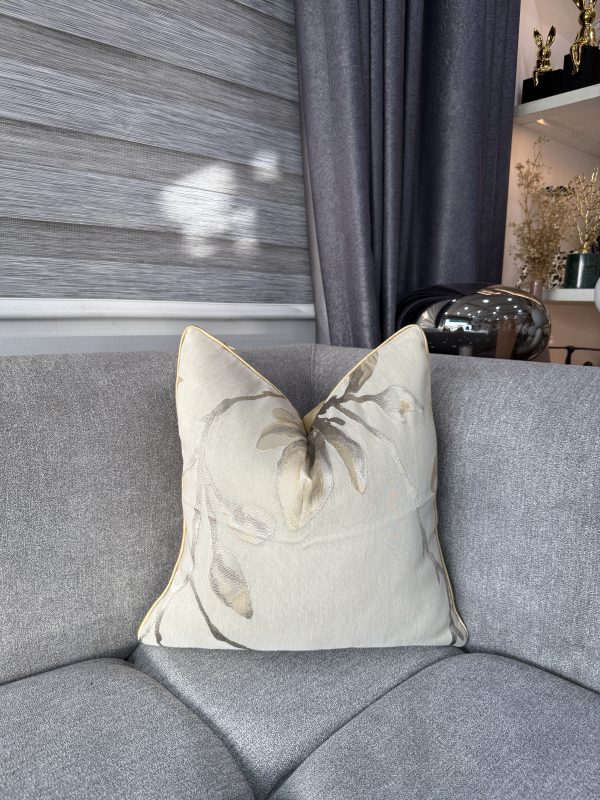 Golden Petals Throw Pillow