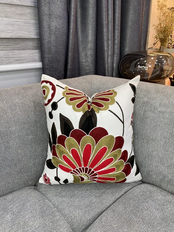 Colourful Feather patterned Pillow