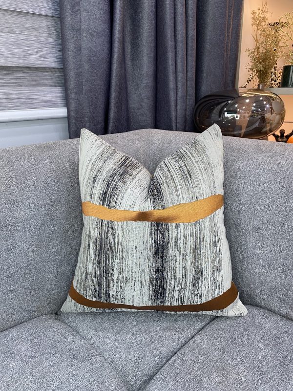 Orange striped Pillow