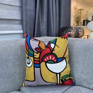 Colored Beach lady Pillow
