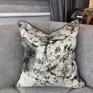Black Patched Luxe Pillow