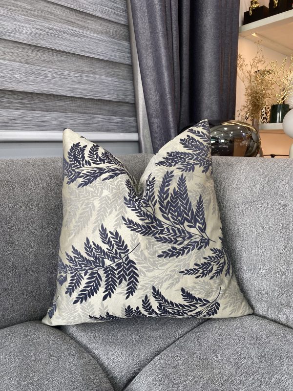 Navy Petals Luxe Pillow