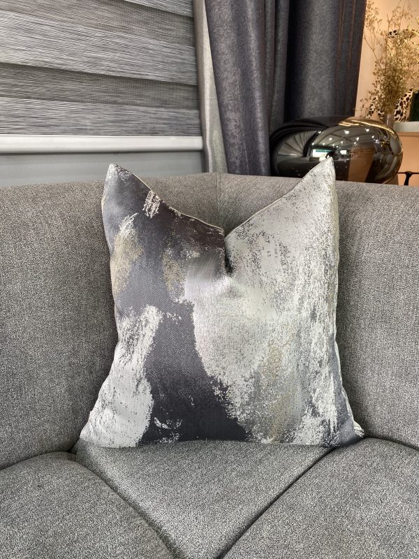 Gray Patterned Pillow