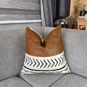 Leather abstract Pillow