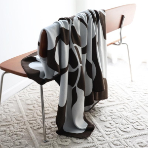 Brown Patterned Throw Blanket